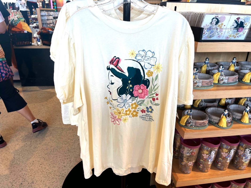 snow White flower garden tshirt 1