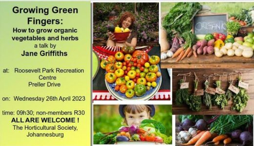 Invitation to the April 2023 Horticultural Society of Johannesburg meeting.