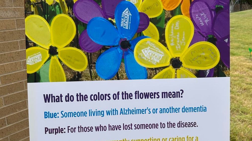 Tulsa Community College features flower garden for Alzheimer's awareness (KTUL).