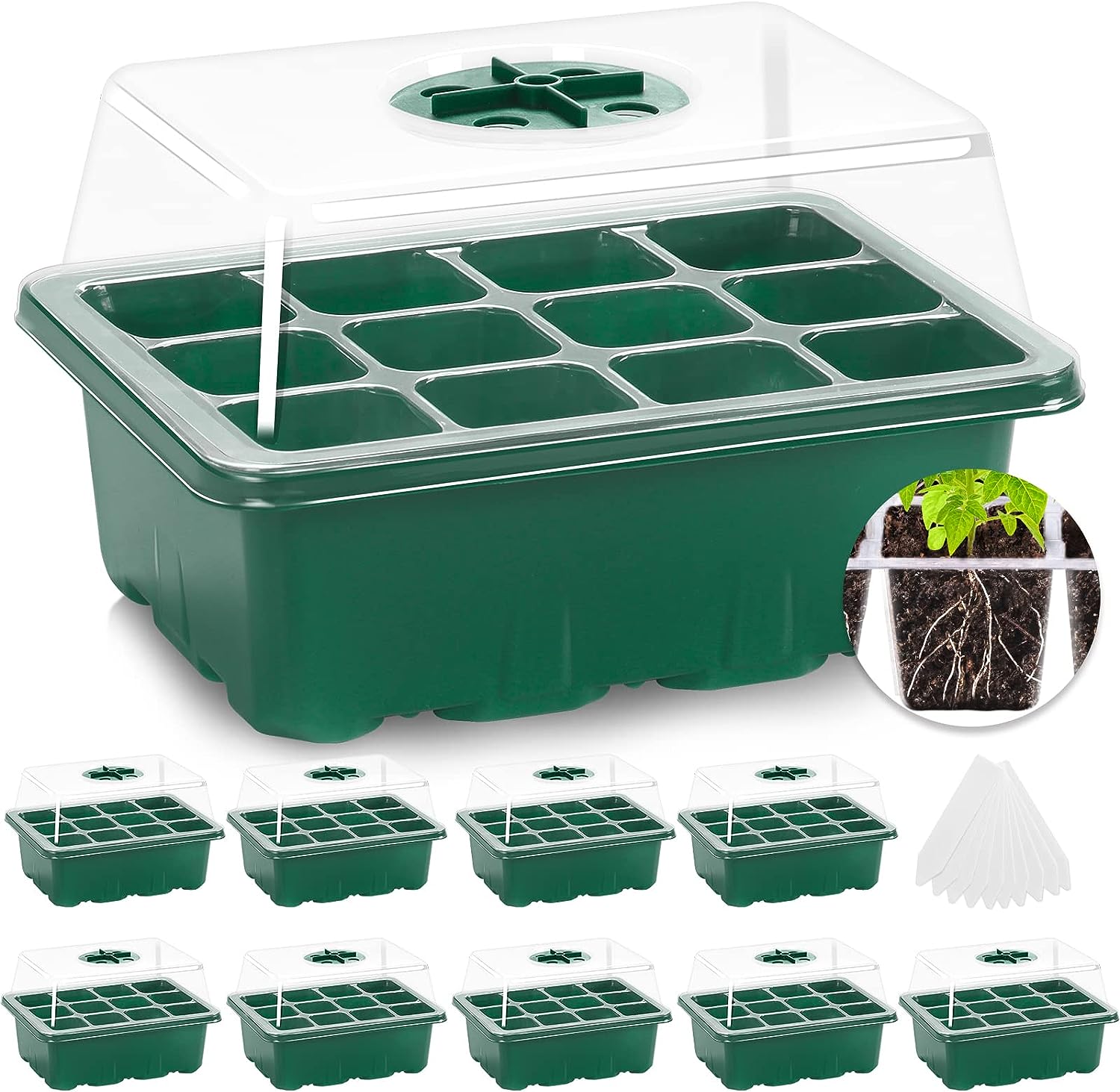 MIXC Seed Starter Tray Kit with Dome