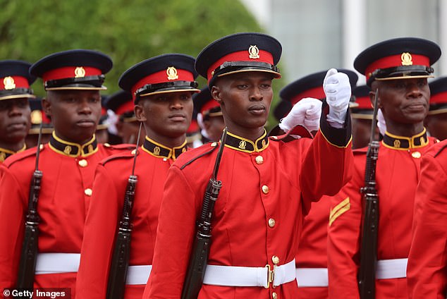 Personnel in Kenya prepare for the arrival of Queen Camilla and King Charles III today