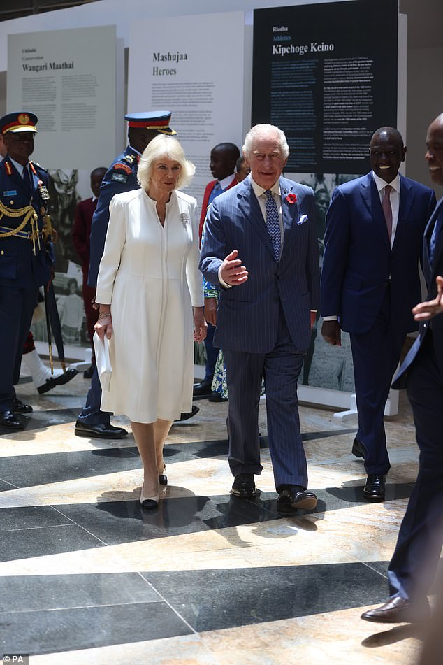 The royal couple during a visit to the Mashujaa Museum in Uhuru Gardens
