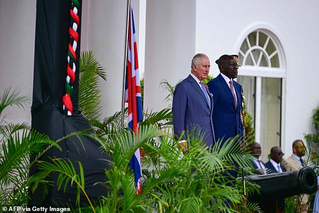 King Charles III is hosted by Kenya's President William Ruto at State House in Nairobi today