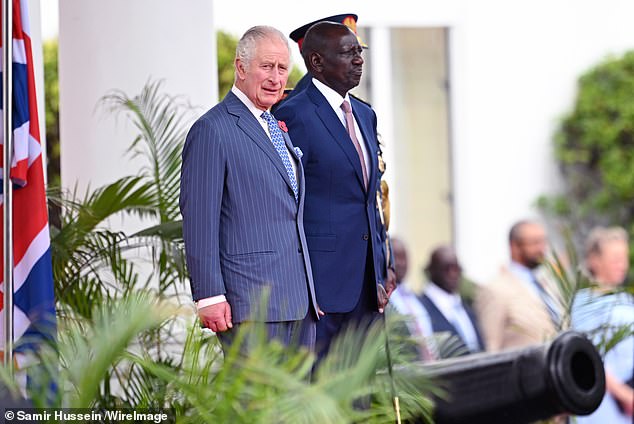 King Charles III is hosted by Kenya's President William Ruto at State House in Nairobi today