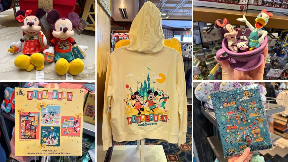 wdw play in the park merch collage 2023