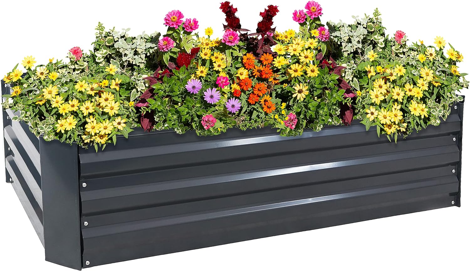 Sunnydaze Galvanized Steel Raised Vegetable Garden Beds