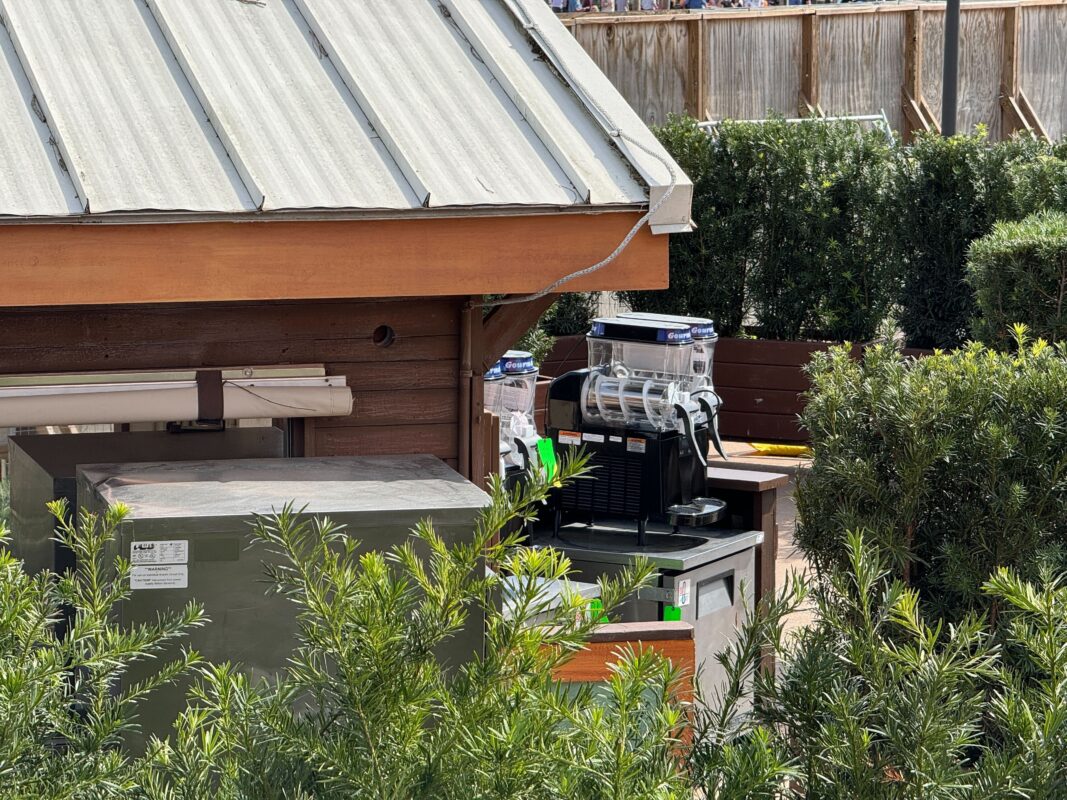 PHOTOS: 2024 Flower & Garden Festival Booth Installed Behind Construction Walls at EPCOT Flex Space 4 Slushy machines at the Florida Fresh booth