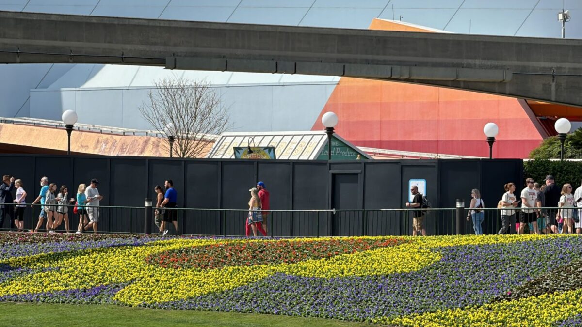 PHOTOS: 2024 Flower & Garden Festival Booth Installed Behind Construction Walls at EPCOT Flex Space 1 EPCOT International Flower & Garden Festival construction