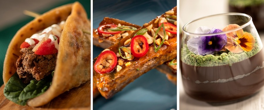 A three-photo collage of dishes from Trowel & Trellis.