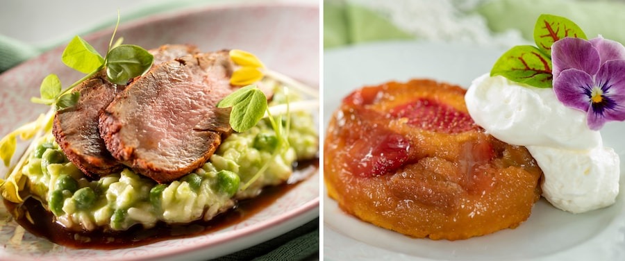 A two-photo collage of dishes from EPCOT Farmers Feast.