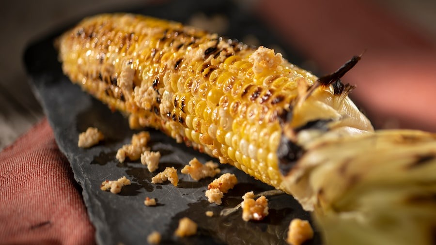 A photo of the Grilled Street Corn on the Cob from the 2024 EPCOT International Flower & Garden Festival.