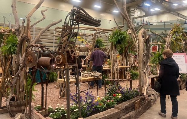 Weathered Wood of Troy had one of the large displays at the expo. (Erica Bouska - MediaNews Group)