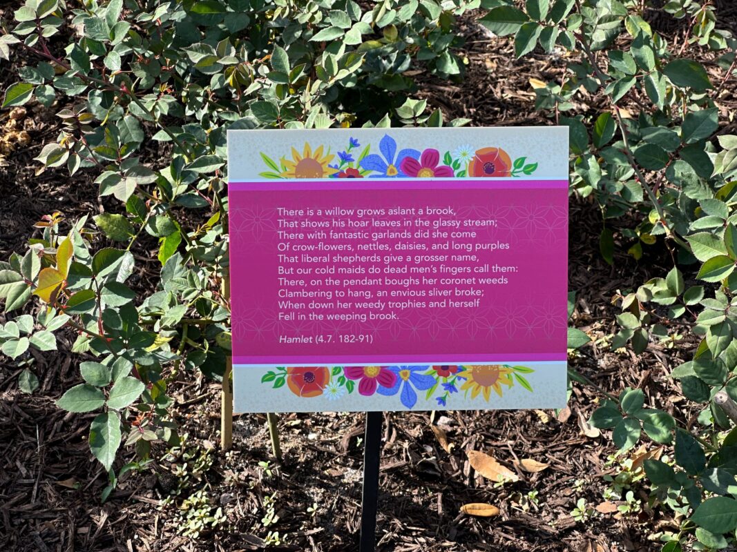 Another sign with a passage from "Hamlet."
