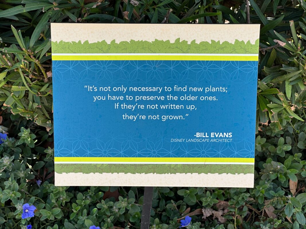 A sign with a quote from Bill Evans.