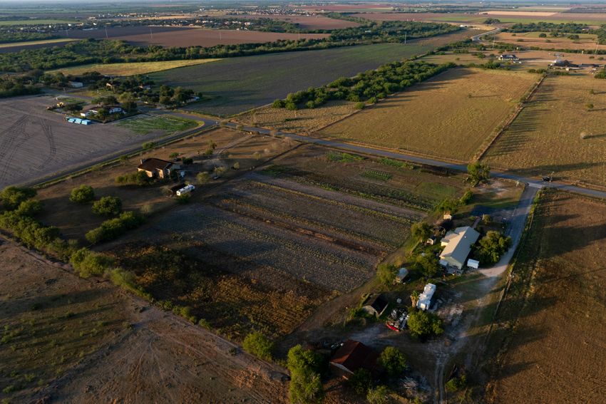 An aerial view of Yahweh’s All Natural Farm and Gardens in Harlingen on June 15, 2024.